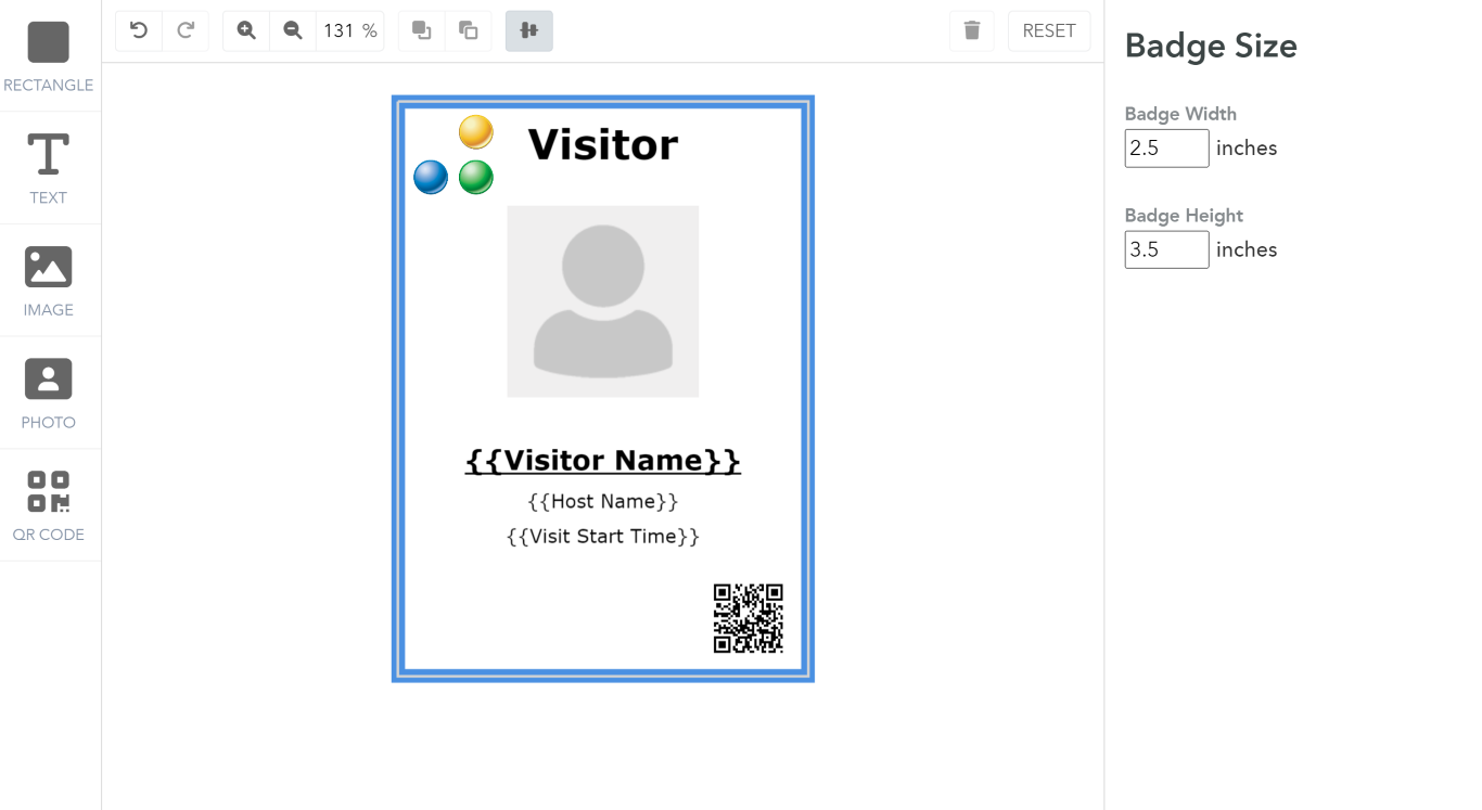 Visitor Badge Designer