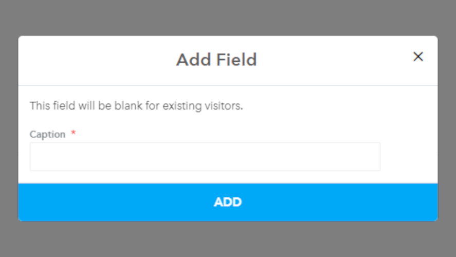 Add a New Custom Visitor Field Form