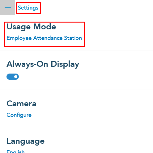 Usage Mode