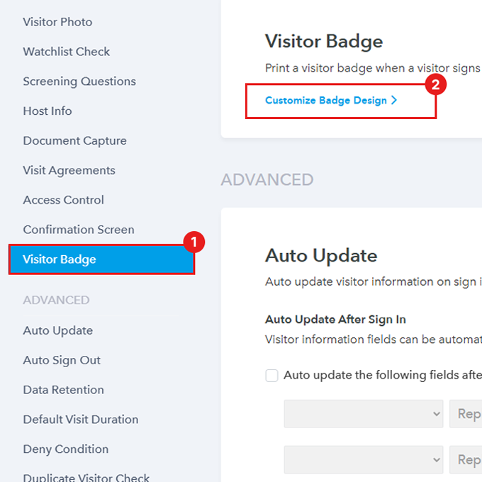 Customize badge design