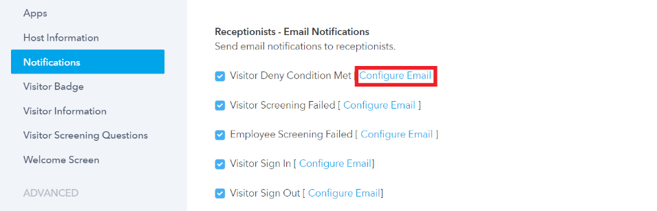 Configure email