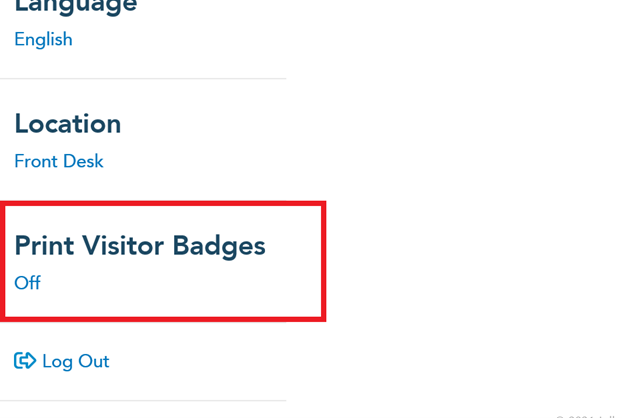 Print Visitor Badges