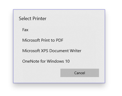 Choose a Printer