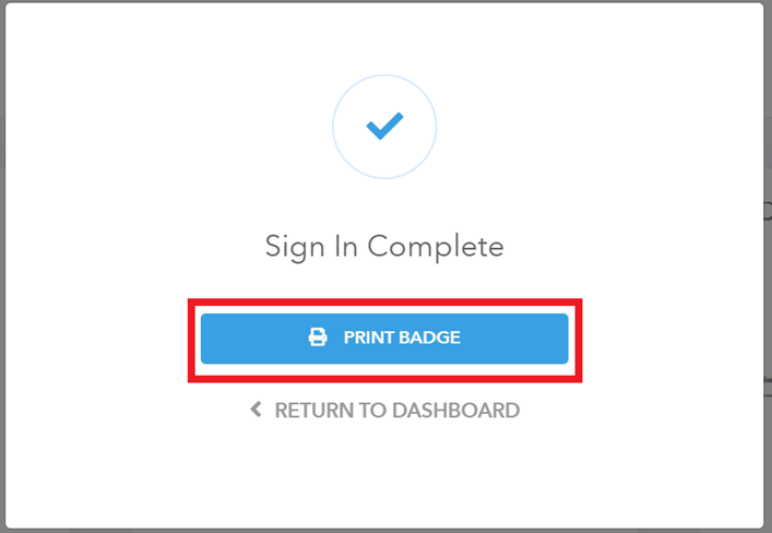 Sign-In and Print